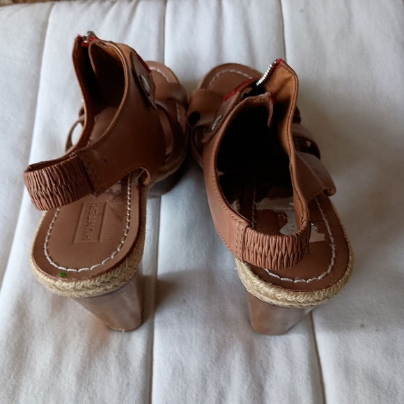 Hunter Morant Women's Leather block heel sandals_9.5 - Picture 9 of 12